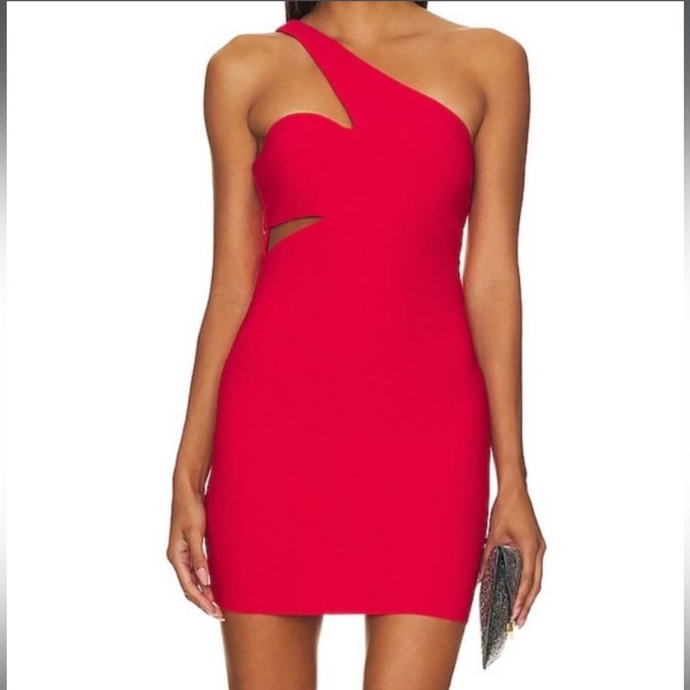 Red Amanda uprichard cut out dress